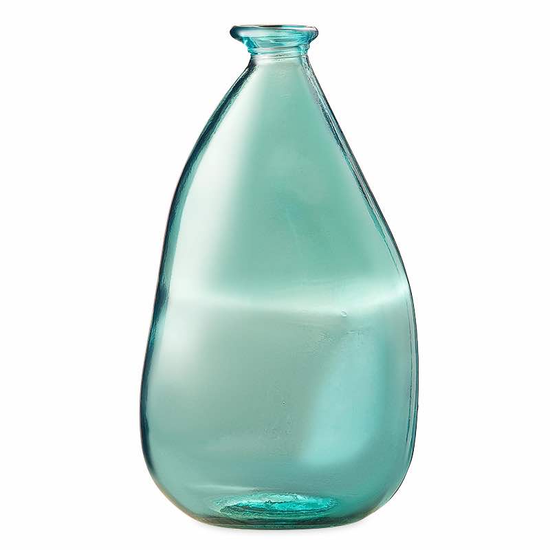 Oblong Recycled Glass Balloon Vase, 14